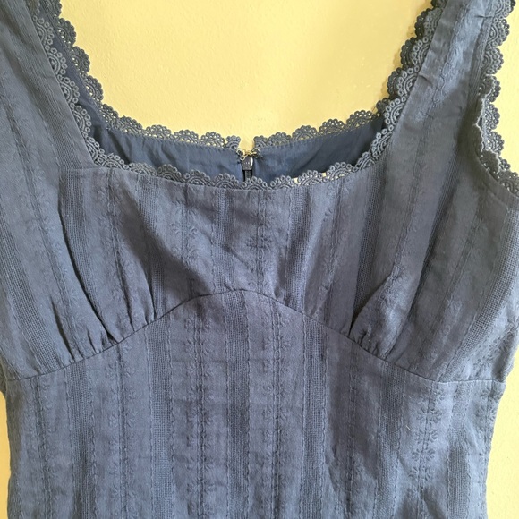 Princess Polly Dasha Mini Navy Dress 100% Cotton - Picture 3 of 9